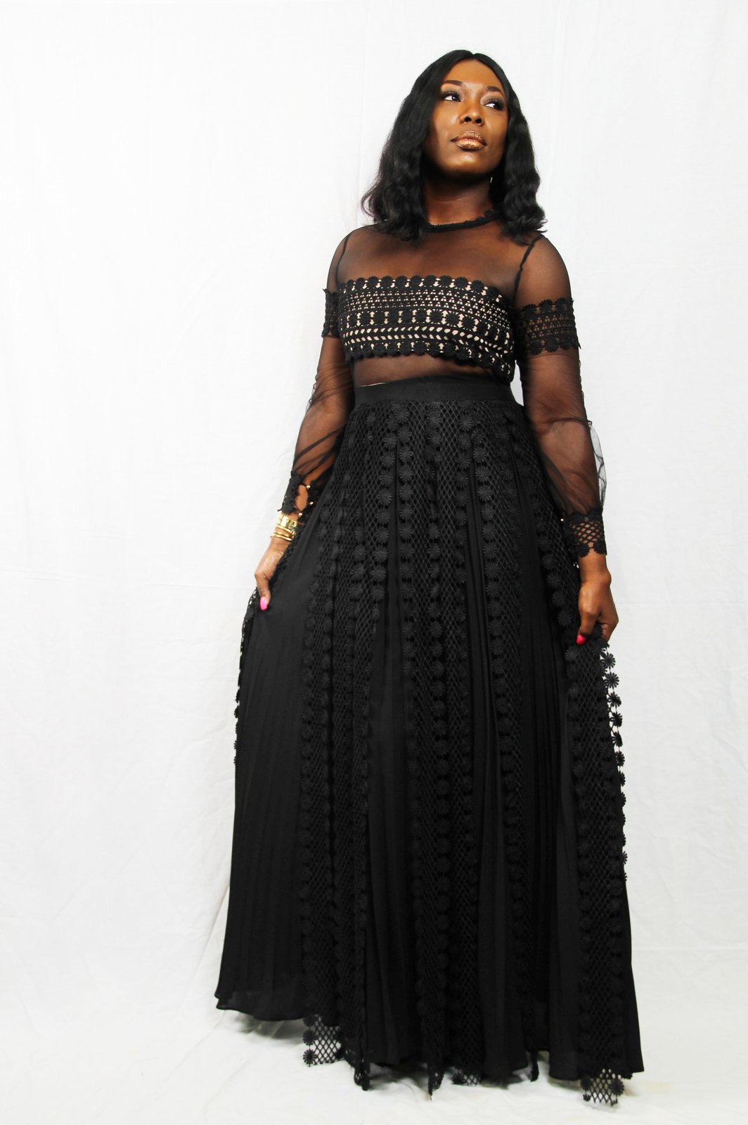 Black Goddess Maxi Dress | Azani Couture